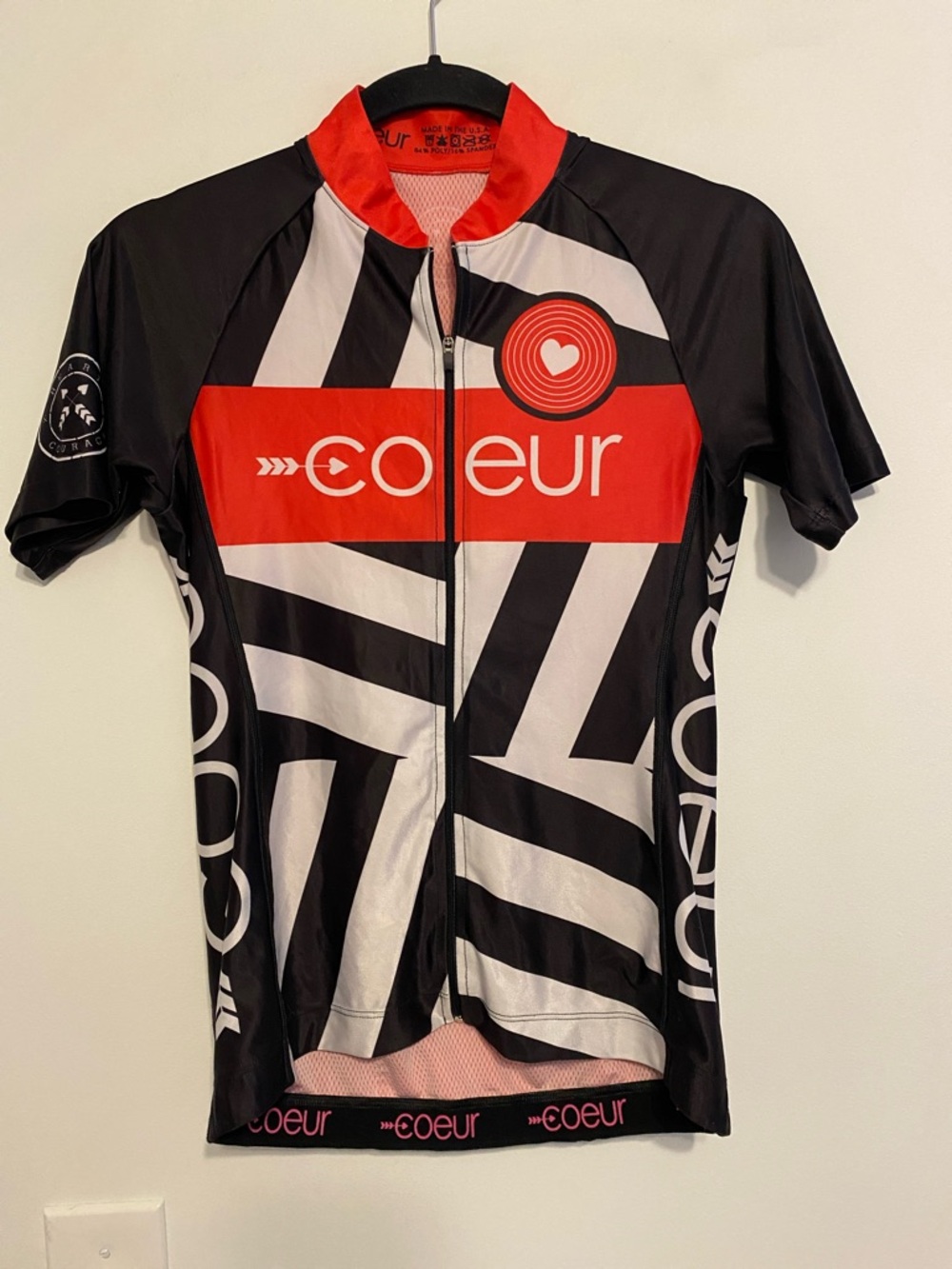 Coëur Women's Black & Red Cycling Jersey
